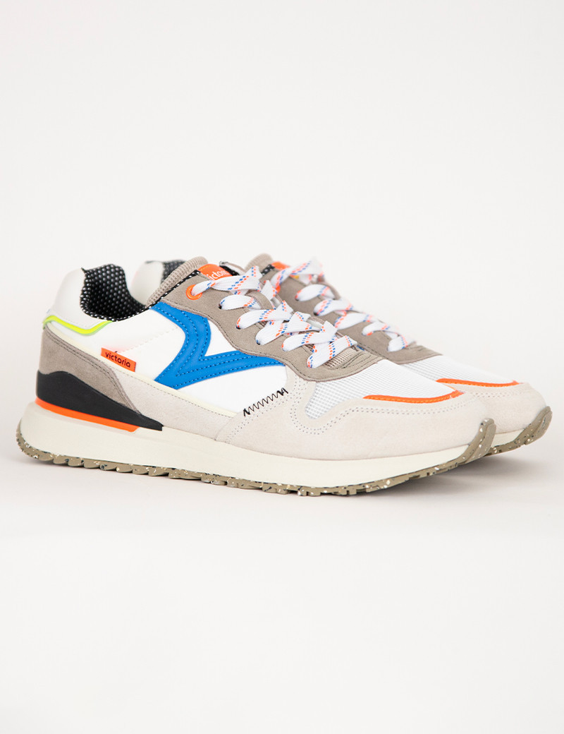 VICTORIA BASKETS HOMME LEGGERA NEON TOUCH BLANCO