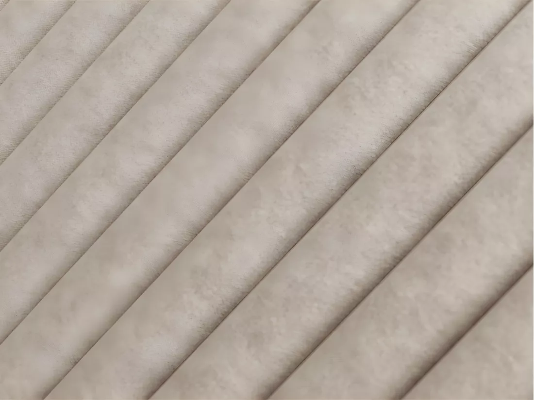 Lit coffre 180 x 200 cm avec tête de lit coutures verticales - Tissu - Taupe + Matelas - SARAH