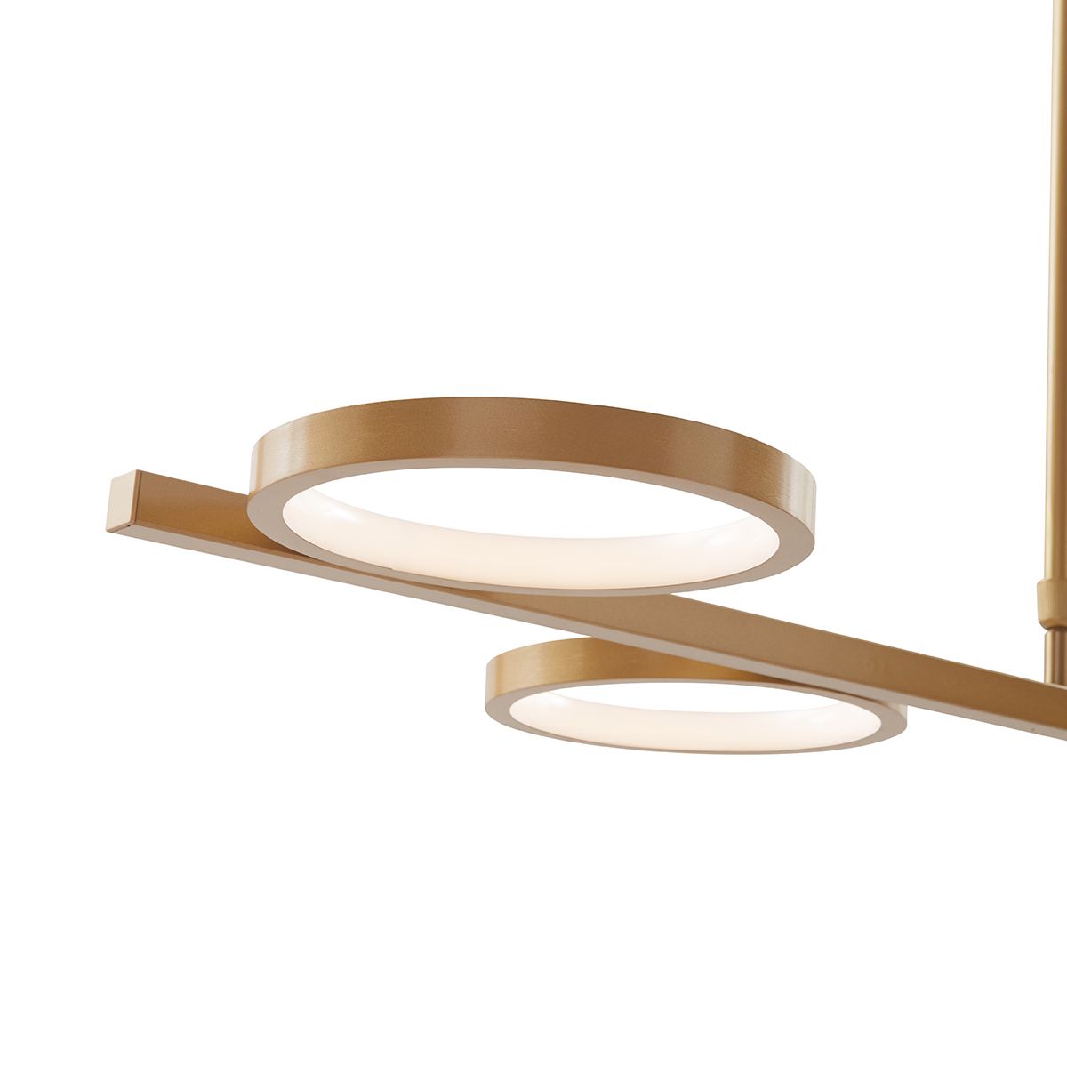 Moderne hanglamp incl. LED 3-staps dimbaar goud 5-lichts - Vivé