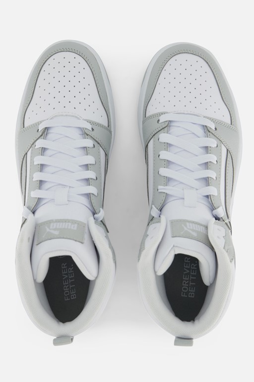 Puma Rebound v6 Sneakers wit Imitatieleer