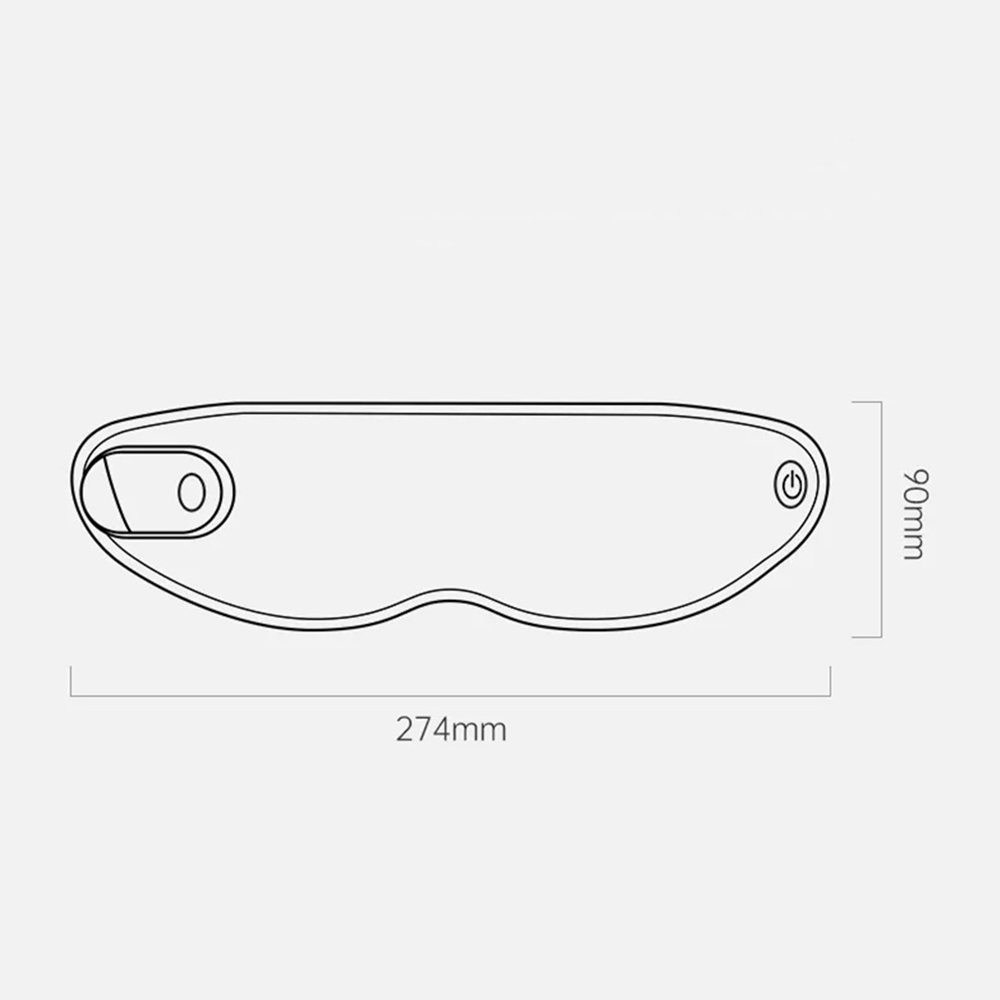 2in1 Elektrische USB Augenmaske Wärmende Massage Maske Kühlende Augenbinde - Dunkelblau