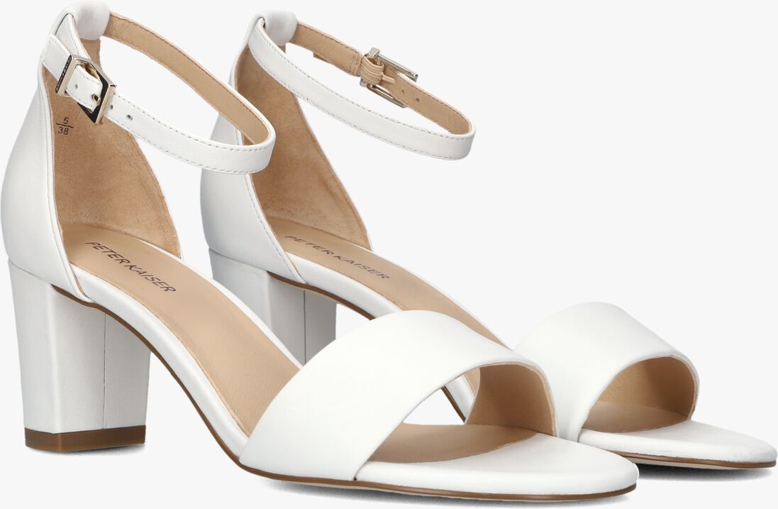 witte peter kaiser sandalen met hak 78340