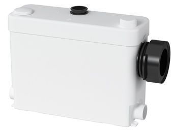 Sanibroyeur Sanipack fecaliënvermaler Sanipack  v. wandcloset, wastafel, bidet en douche (inbouw) 462x146x387mm inlaatzijde 1xDN100 3xDN40 wit
