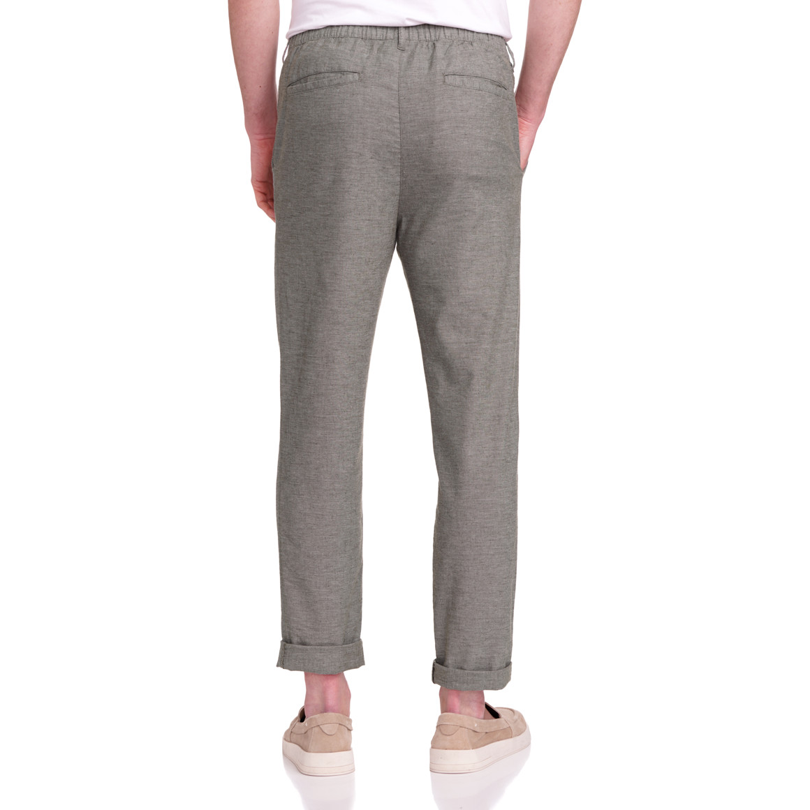 VanVaan Herren Hose  mit Leinen dunkelgrün