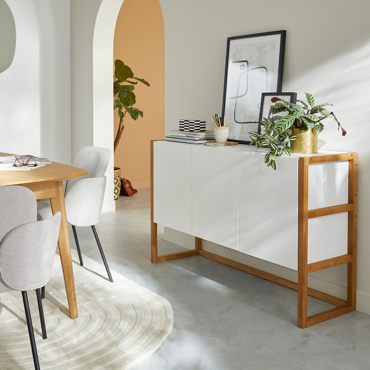 LA REDOUTE INTERIEURS<br>Móvel buffet 3 portas, Compo