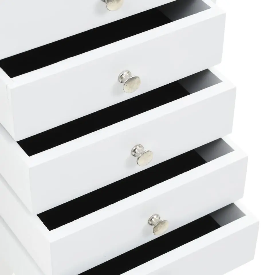 vidaXL - Sieradenkast - Wit - MDF