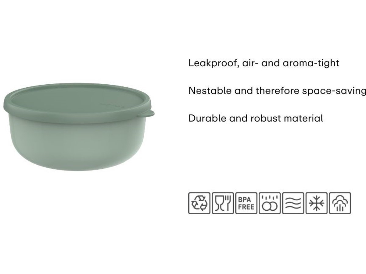 Mepal Lumina 2 liter magnetronbakje met deksel - White