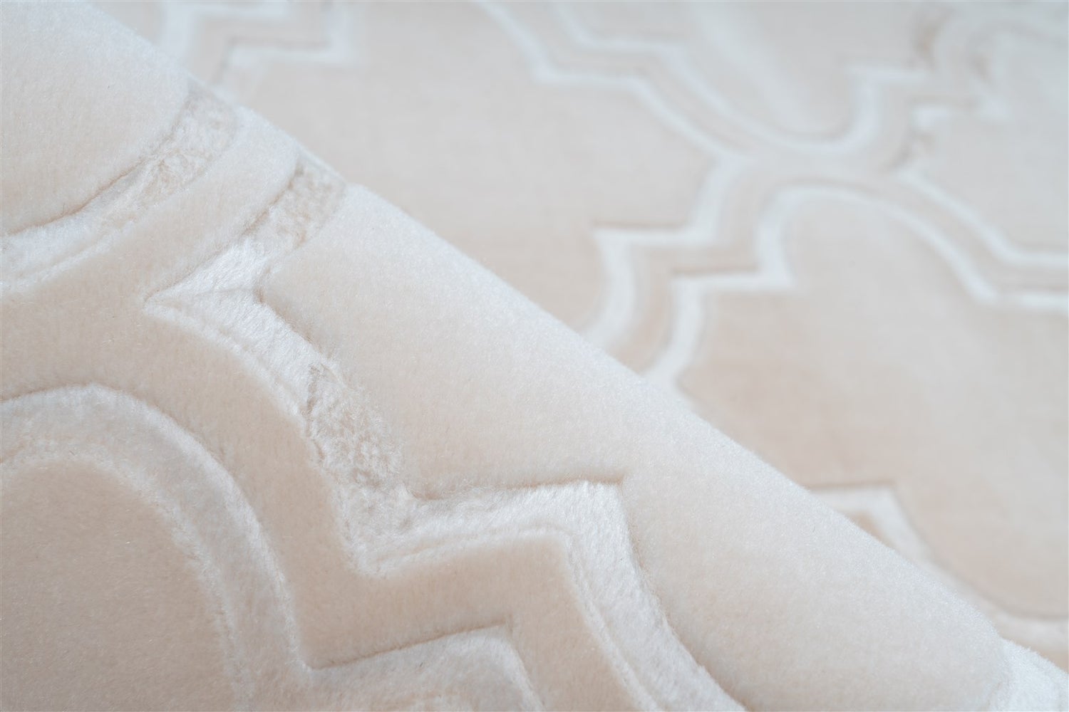 Kortpolig vloerkleed Blissique Cream Modern, Classic 120 x 170 cm