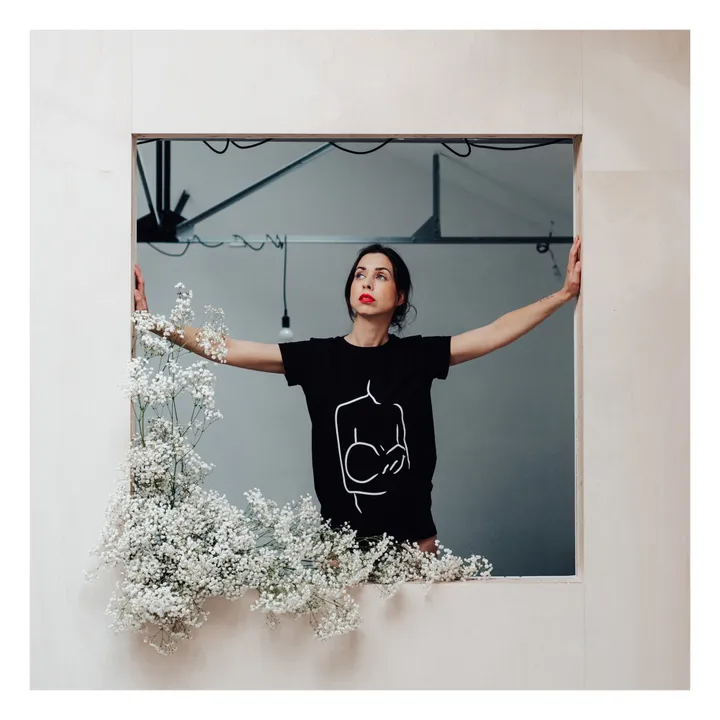Tajinebanane T-Shirt d'allaitement Motherhood | Noir
