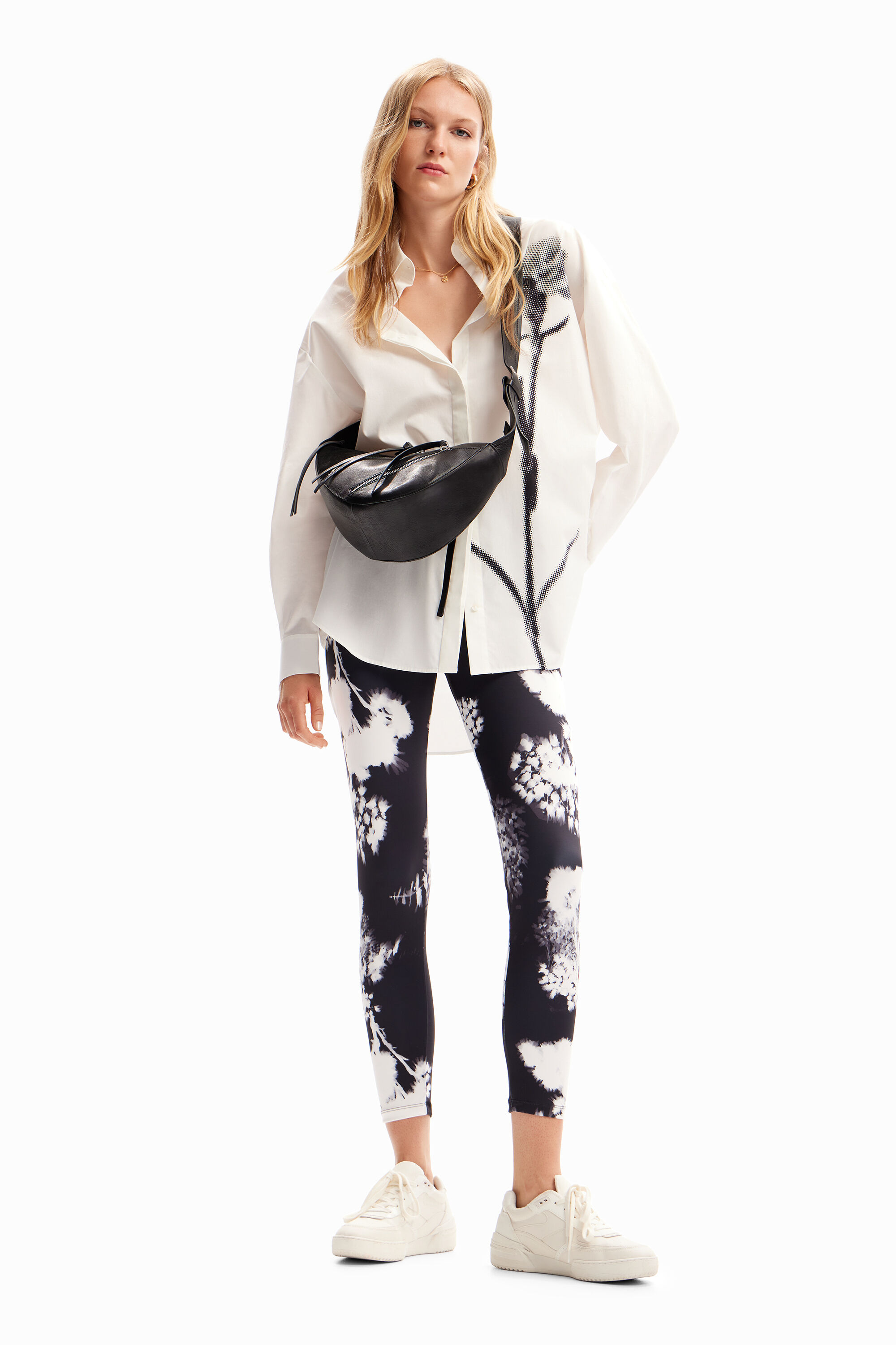 Chemise oversize fleur