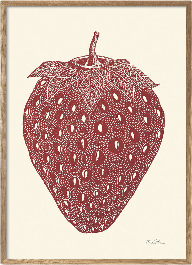 Poster & Frame Monika Petersen Art Prints - Strawberry Flerfarvet