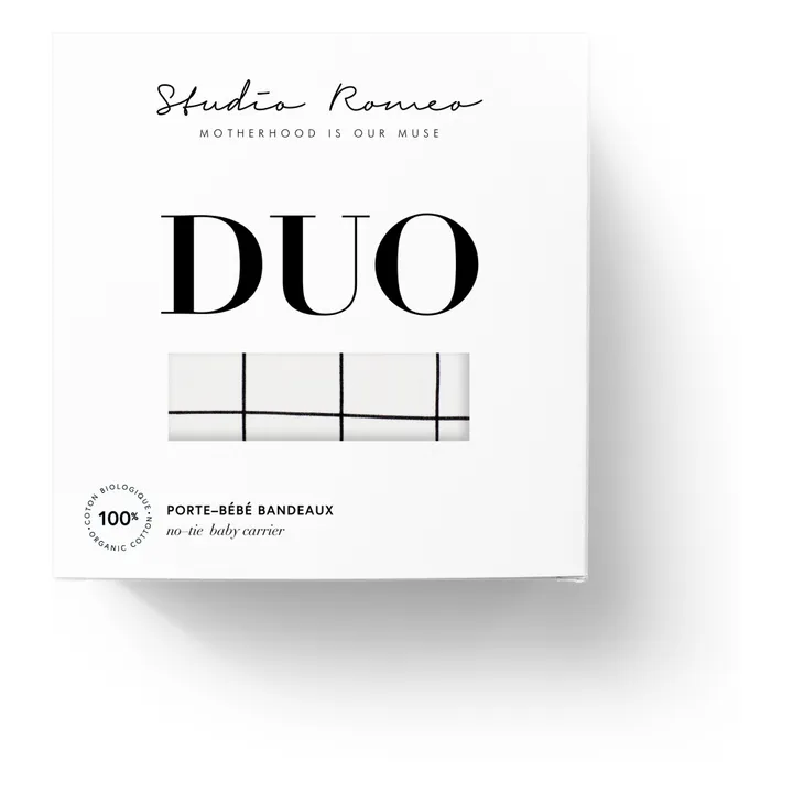 Studio Romeo Porte-bébé Geometric en coton bio | Blanc