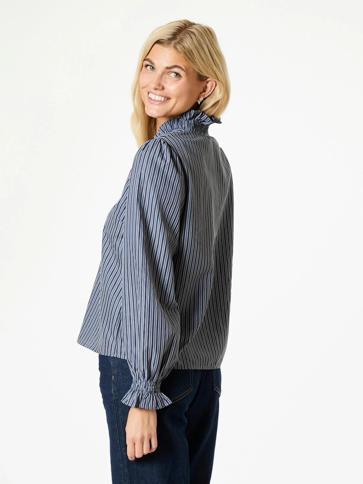Neo Noir Brielle Twill Stripe Shirt