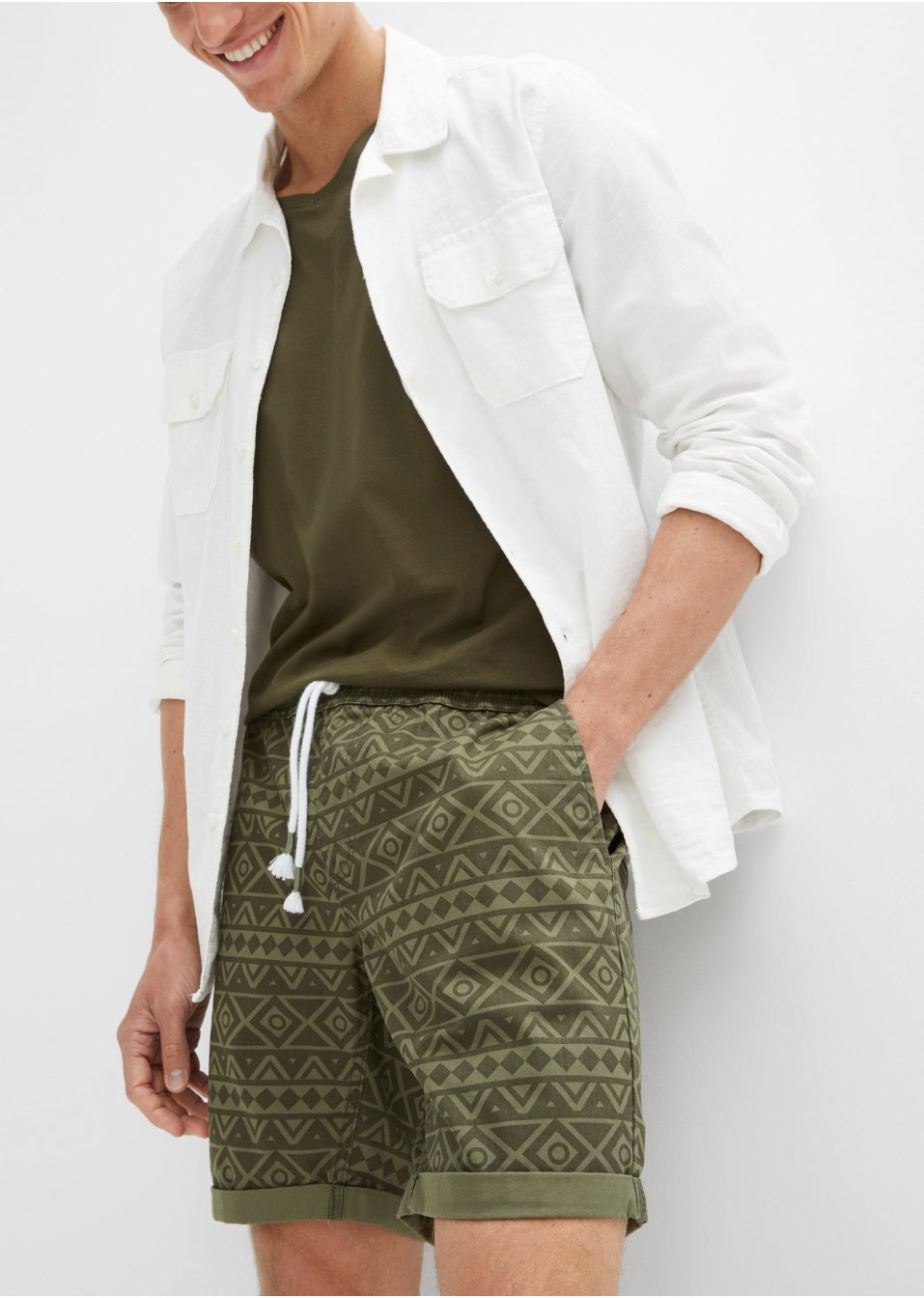 Bermuda à taille extensible, Regular Fit