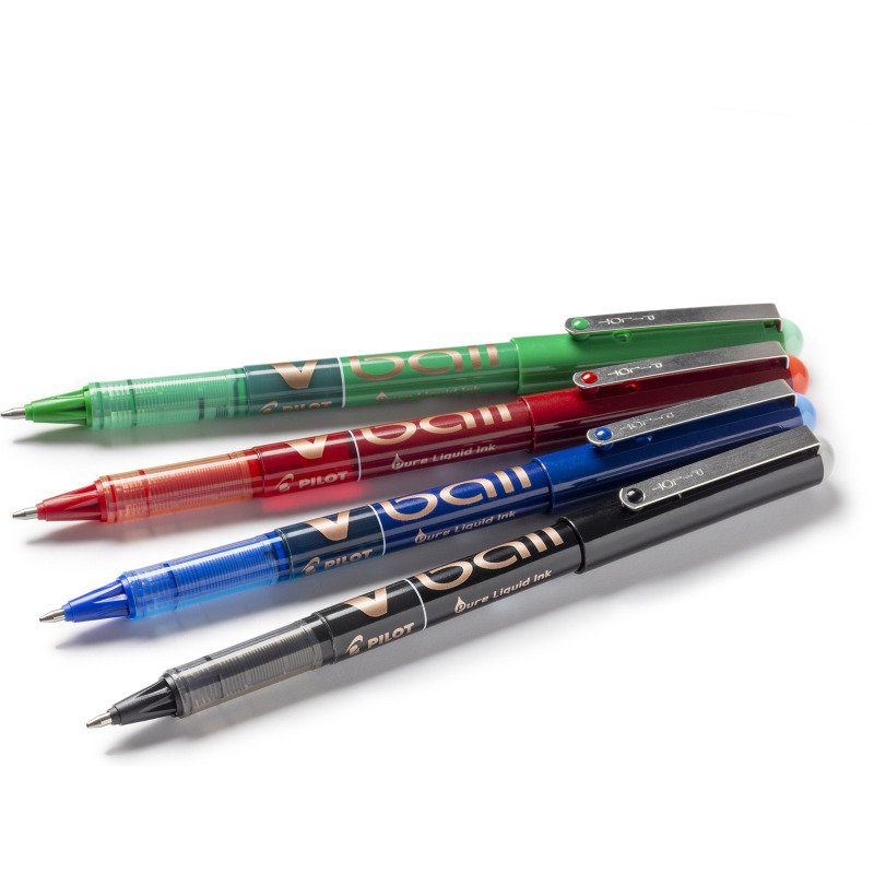 Pack de 16 stylos roller V-BALL 0.5 mm PILOT capuchon + 4 offerts