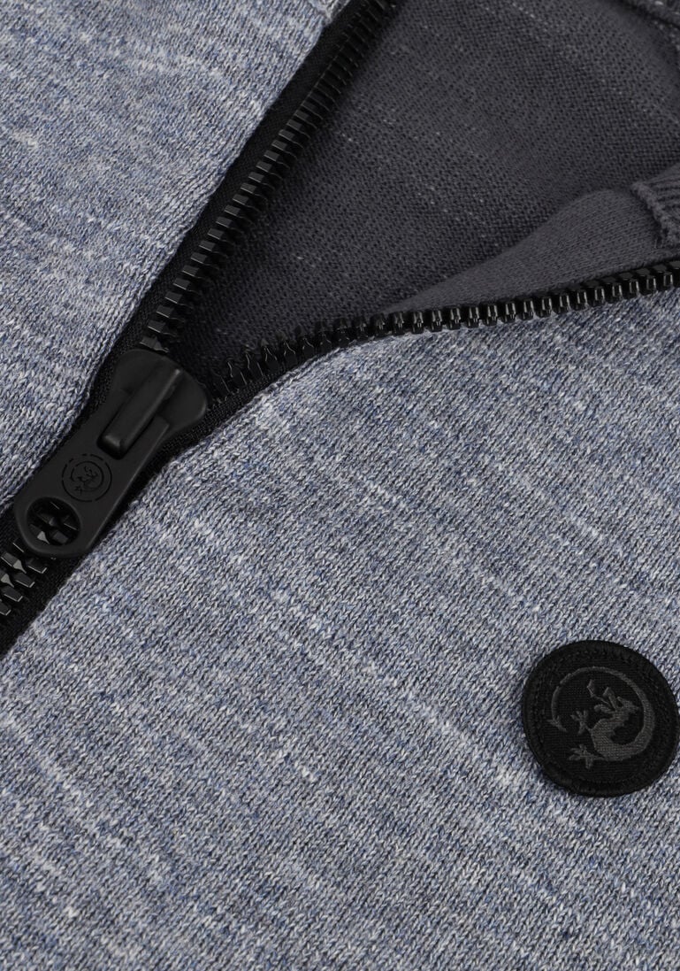 CAST IRON donkerblauwe cast iron trui half zip collar cotton heather plated half zip