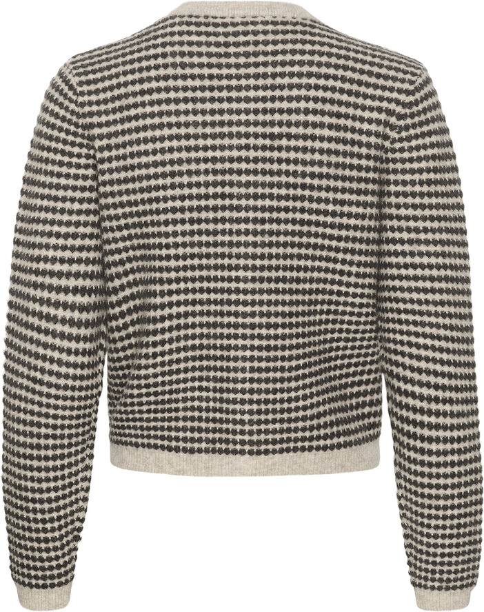 Kaffe KAellery Knit Cardigan Feather gray/ black structure