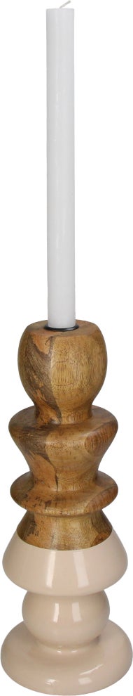 Kandelaar Louvre naturel / beige D 12,5 H 32 cm