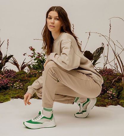 Woden Sneakers - Stelle Transparent - Weiß/Basilikum