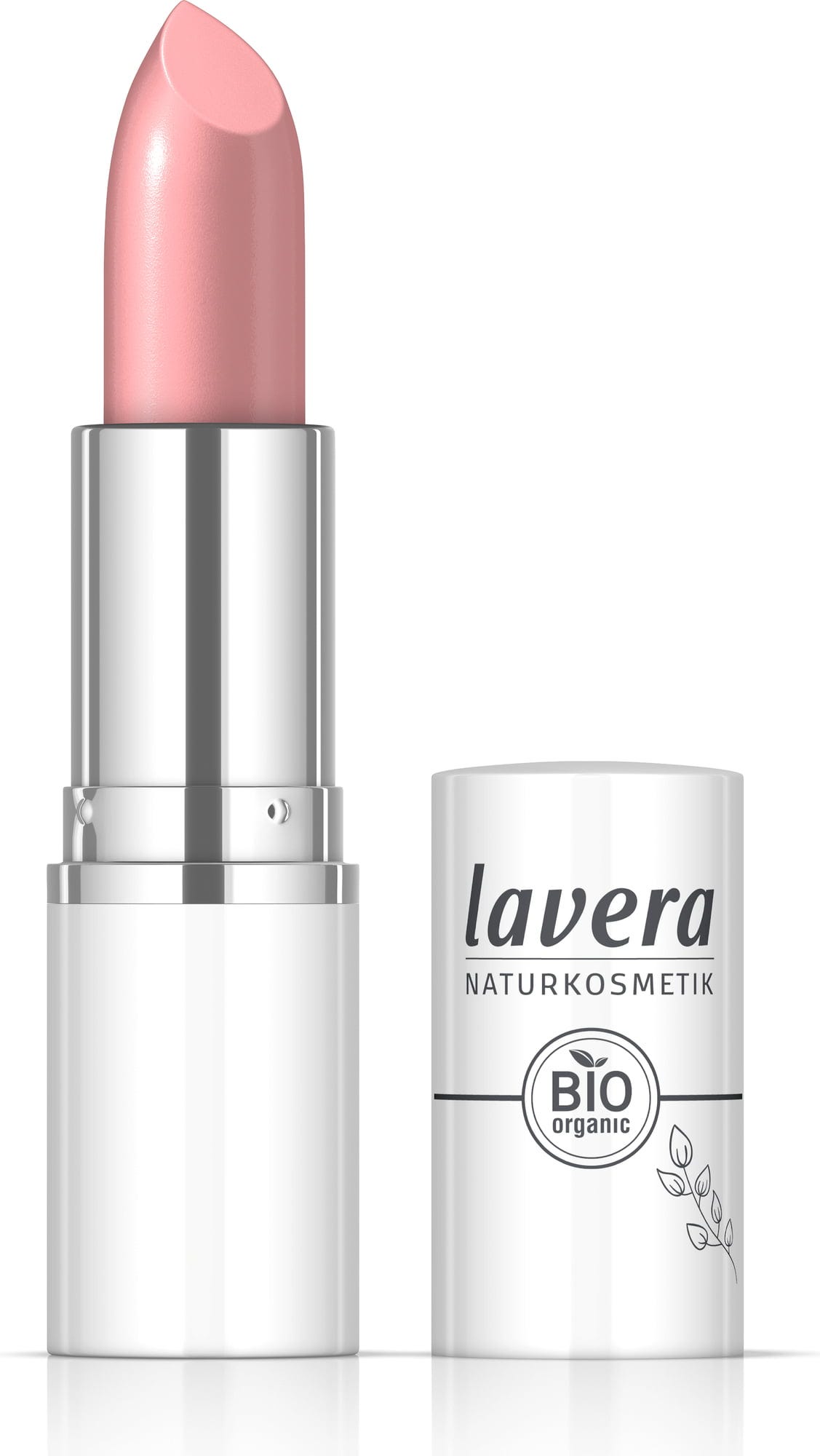 lavera  Cream Glow Lipstick, Peony 03 (vegan)