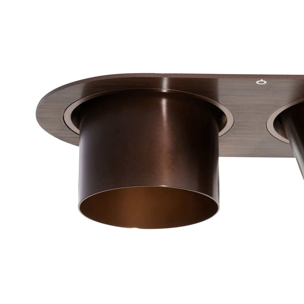 Set van 6 inbouwspots donkerbrons GU10 70mm kantelbaar 2-lichts - Installa
