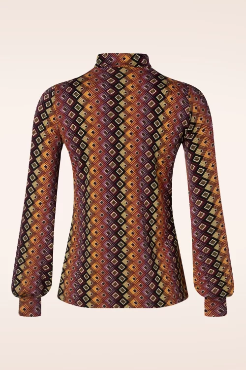 King Louie Betsy Puff Connor top in cabernet red