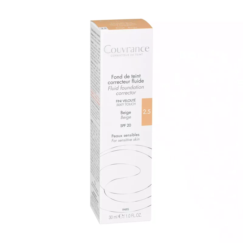 Couvrance -  Fond de teint correcteur unifiant fluide  Beige N°2.5 - peaux claires - 30ml