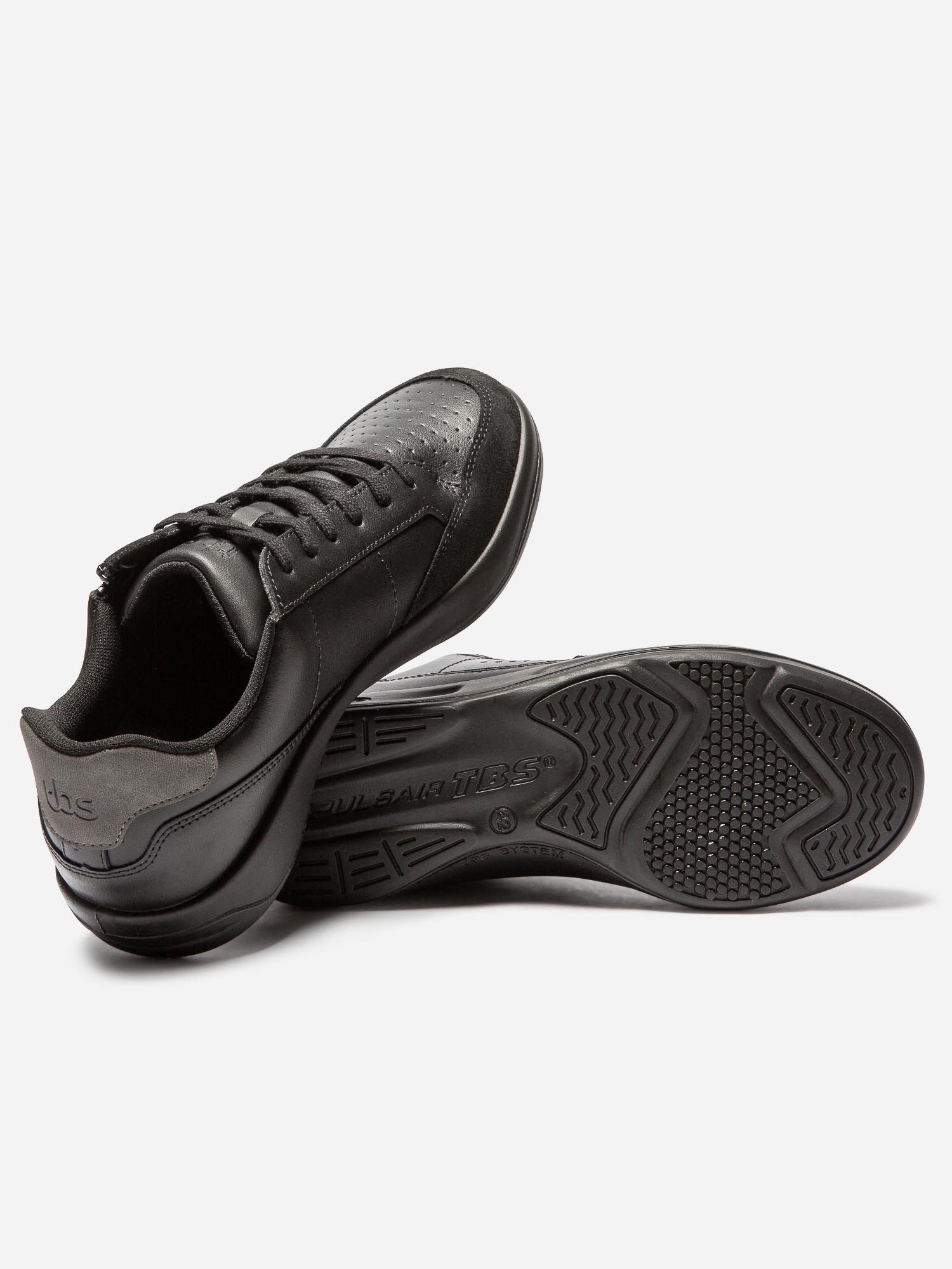 Baskets Homme Zippées Fabriquées en France Cuir Noir