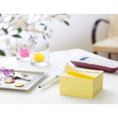 Post-it - Bloc Cube - 450 feuilles - 76 x 76 mm - jaune pastel