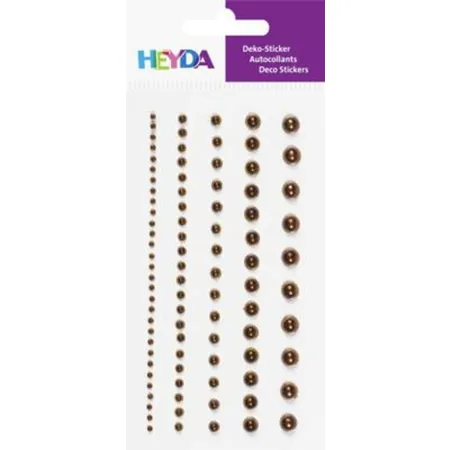 Heyda Glitter-Sticker, rund, Farbe: kupfer