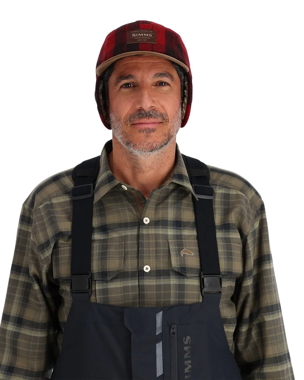 Simms Simms Coldweather Cap Red Buffalo Plaid