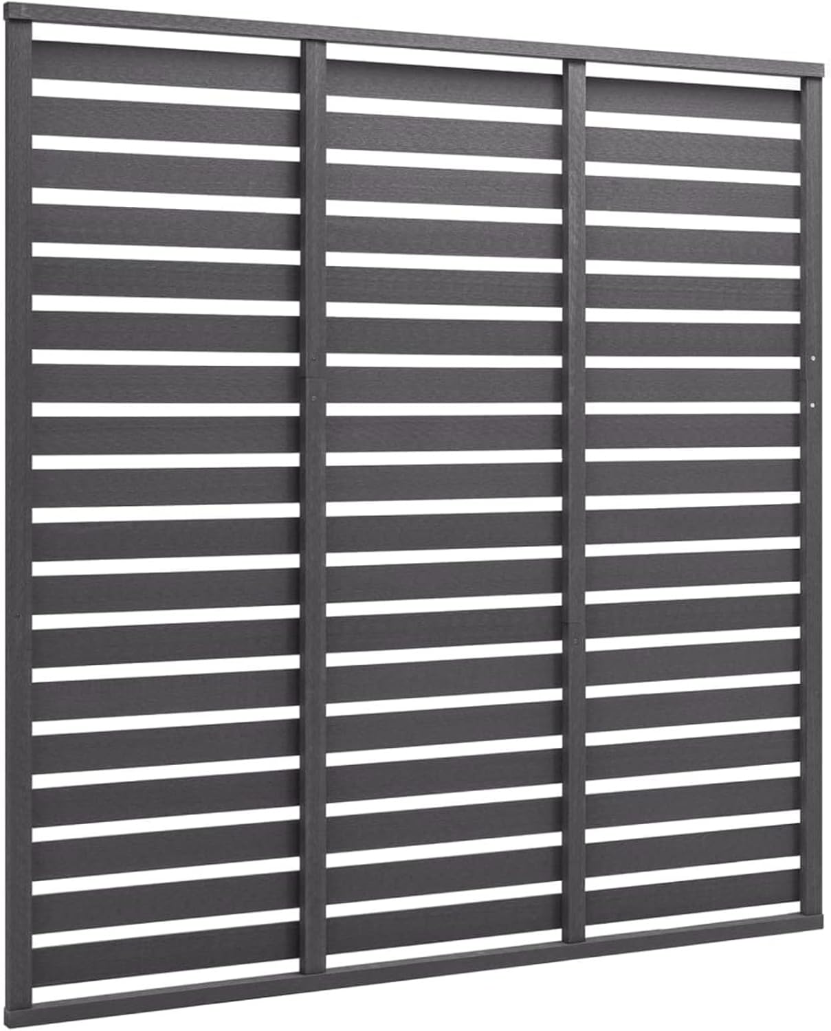 Zaunelement WPC 180 x 180 cm Grau Zaunfelder Holz Sichtschutzelemente Garden Fence Wpc Pfosten