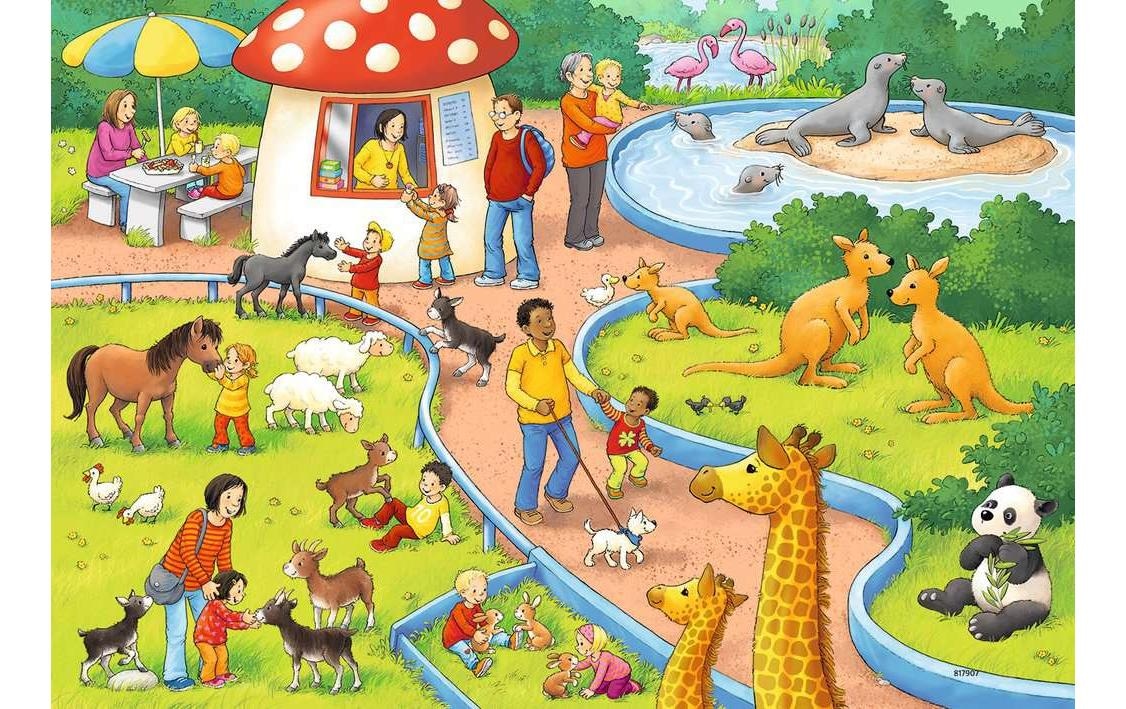 Ravensburger Puzzle »Ein Tag im Zoo«