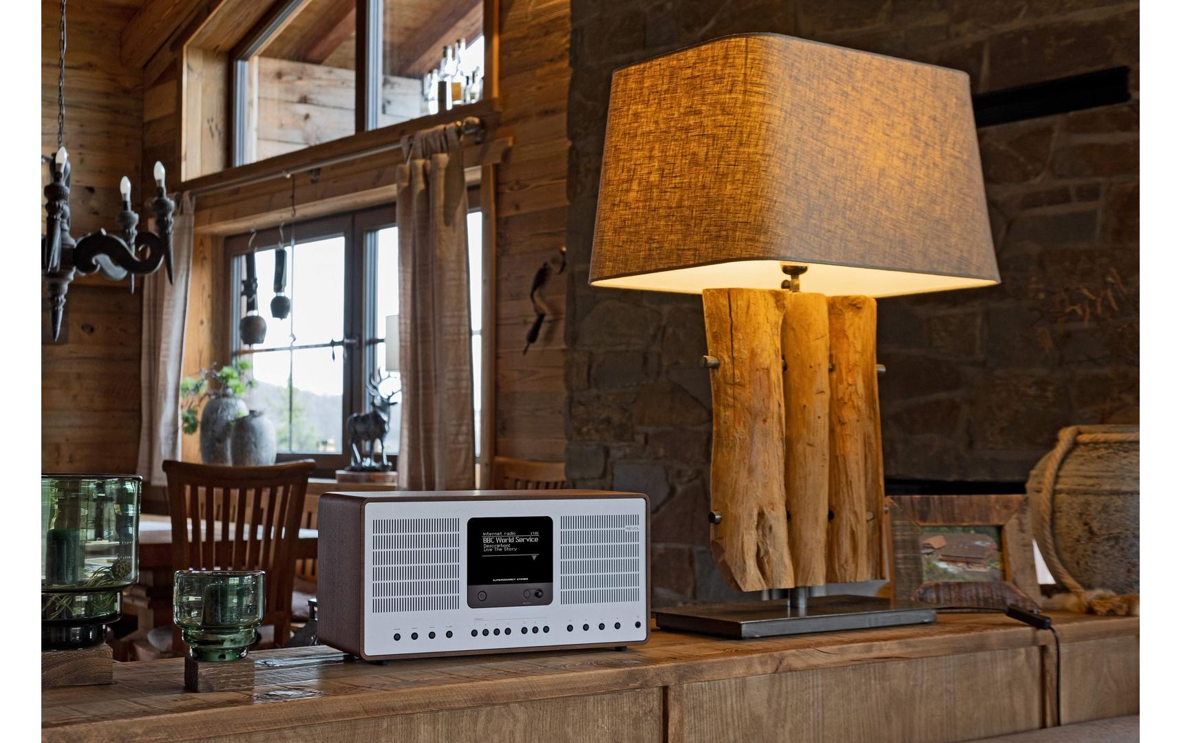 DAB+ Radio Superconnect Stereo Weiss<br>Hybrid-Multifunktionsradio mit OLED-Display, WLAN und Bluetooth