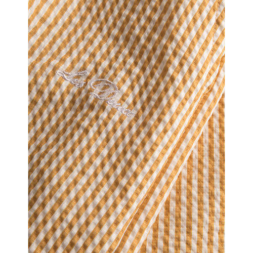 Les Deux Stan Stripe Seersucker Badebukser, Mustard Yellow/Light Ivory, XL