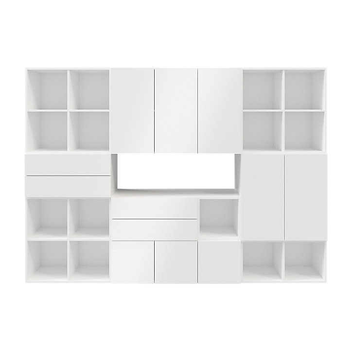 Meuble de rangement avec tiroirs blanc GoodHome Atomia H. 187,5 x L. 262,5 x P. 37 cm