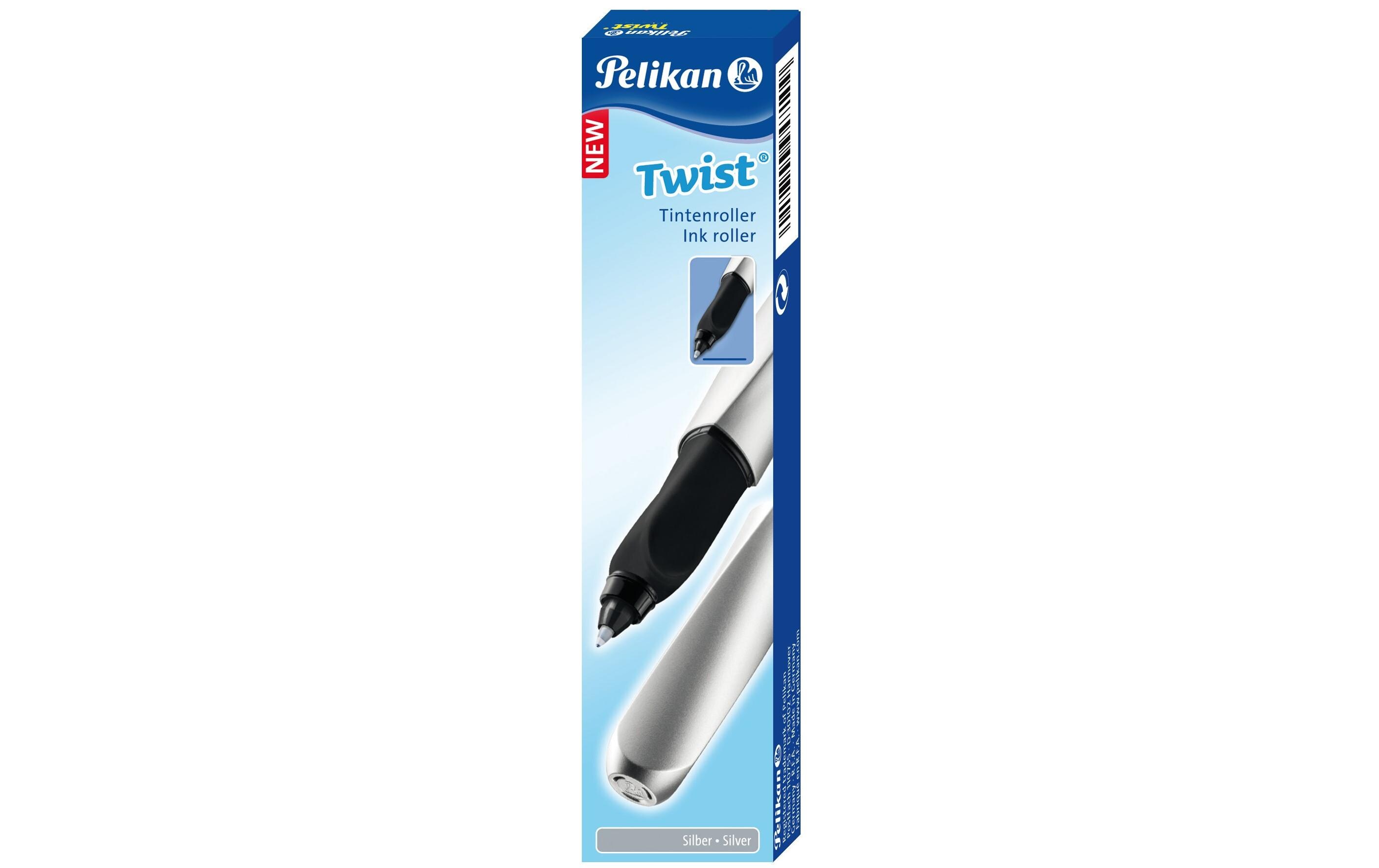 Rollerball Twist R457 Silber, Rechts/LinkshänderRoller mit löschbarer blauer Tinte