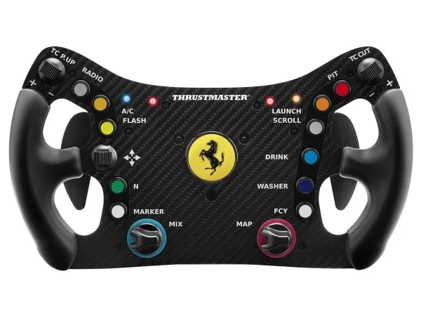 Thrustmaster Ferrari 488 GT3, Rat, PC, D-måtte, Knappen Menu, Knappen Tilstand, Knappen Start, Analog/digital, Ledningsført, Sort
